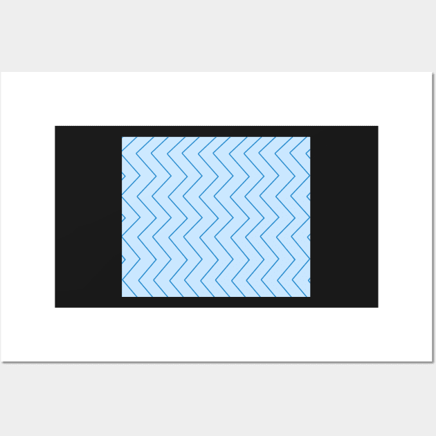 Abstract zigzag - blue. Wall Art by kerens